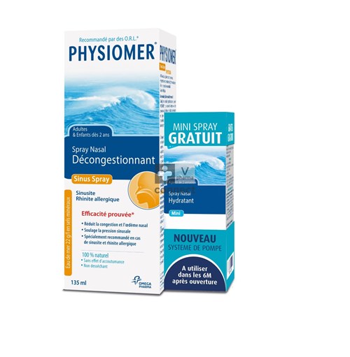 Physiomer Sinus Spray Nasal 135 ml + Mini Spray Nasal Hydratant Gratis