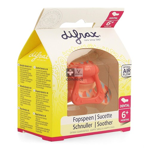 Difrax Fopspeen Sil Dental+ring +6m 800