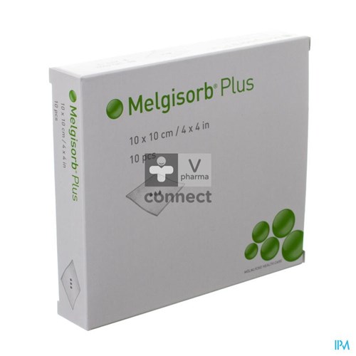 Melgisorb Plus Compresse Stérile 10 cm x 10 cm 10 Pièces