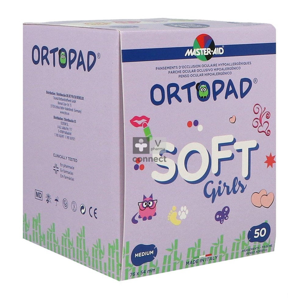 Ortopad Soft Girls Medium 76 x 54 mm 50 Pièces