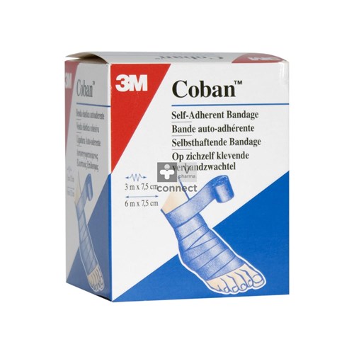 Coban 3m Rekverband Blue Rol 7,5cmx4,57m 1583p-b