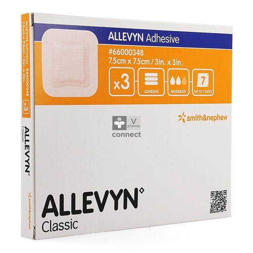 Allevyn Adh Verb Hydrocel. 7,5x 7,5cm 3 66000348