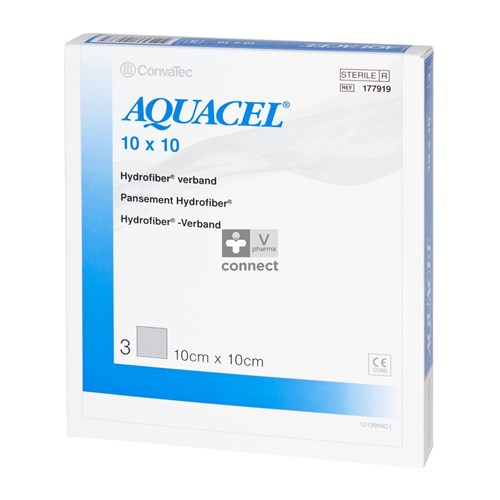 Aquacel Verb Hydrofiber Ster 10cmx10cm 3 177919
