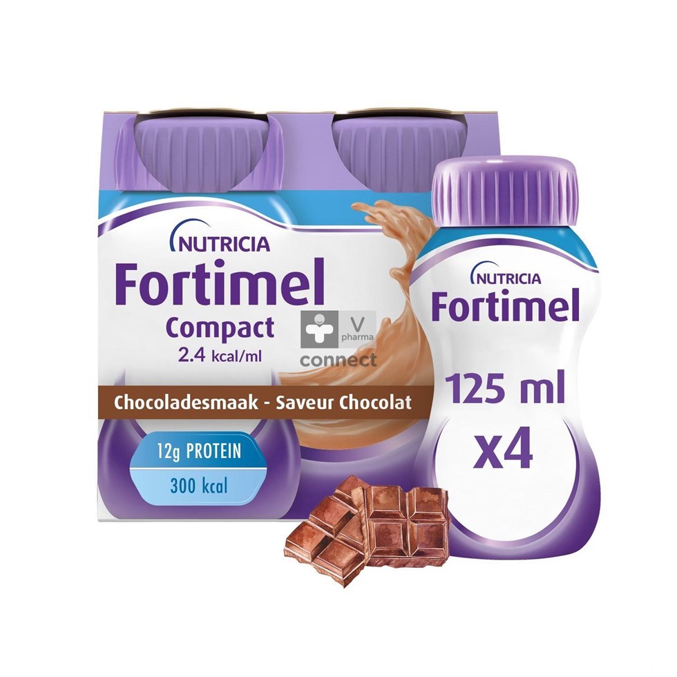Fortimel Compact 2.4kcal Chocolade 4x125ml