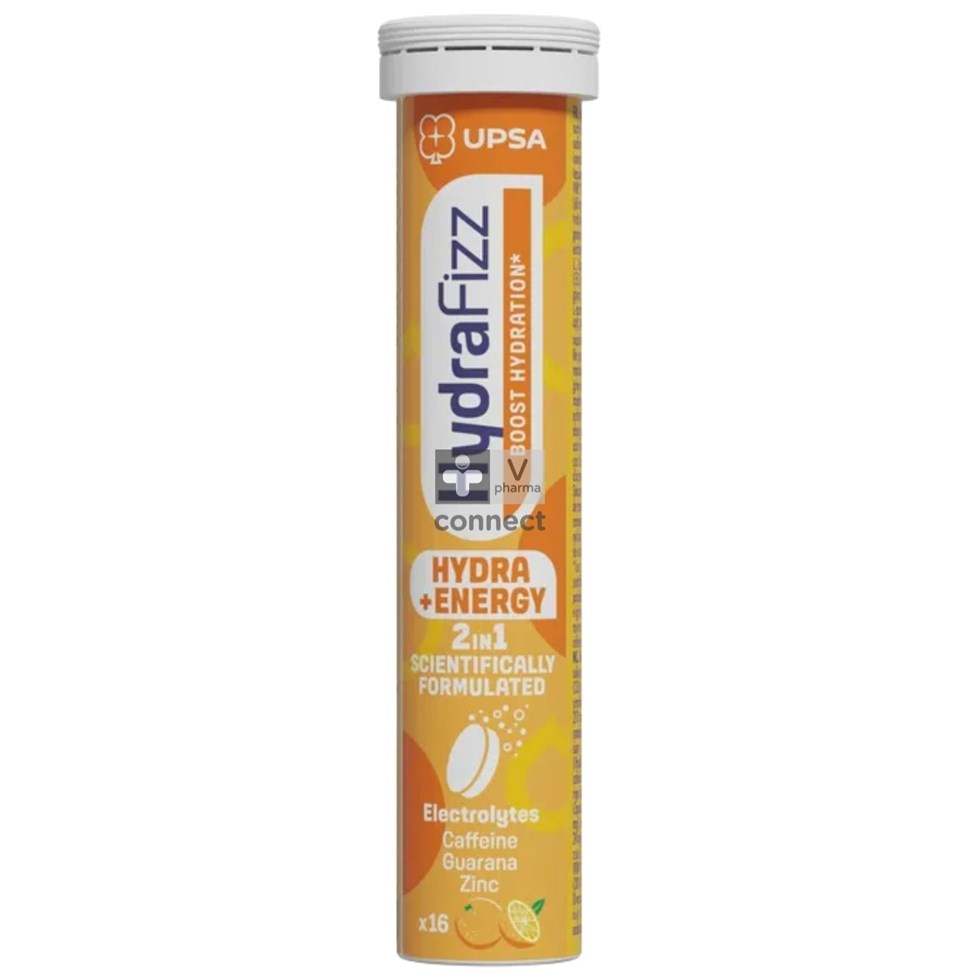 Upsa Hydrafizz Energy Boost 16 Comprimés Effervescents