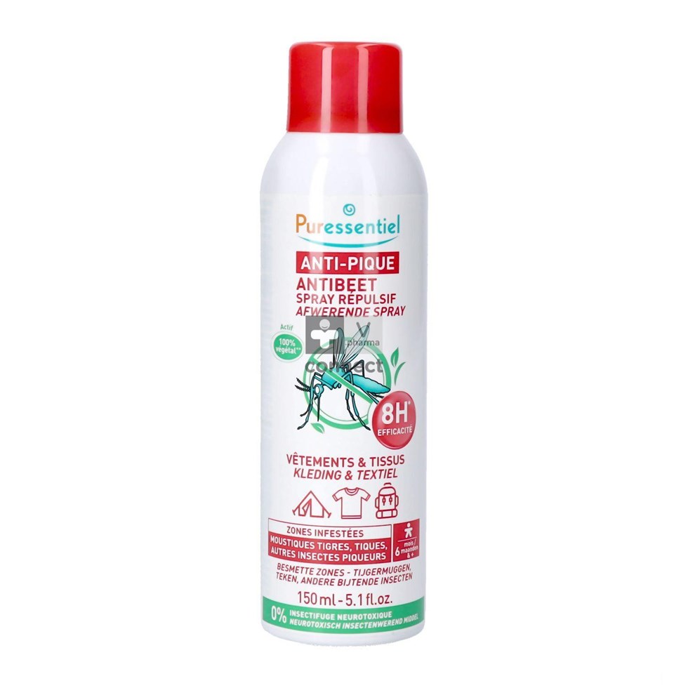 Puressentiel A/beet Spray Afw.kleding&stoffen150ml