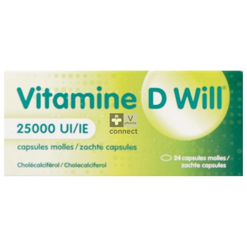 Vitamine D Will 25000ie Zachte Caps 24