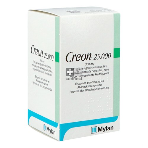 Creon 25000 Caps Maagsapresist Hard 100 X 300mg