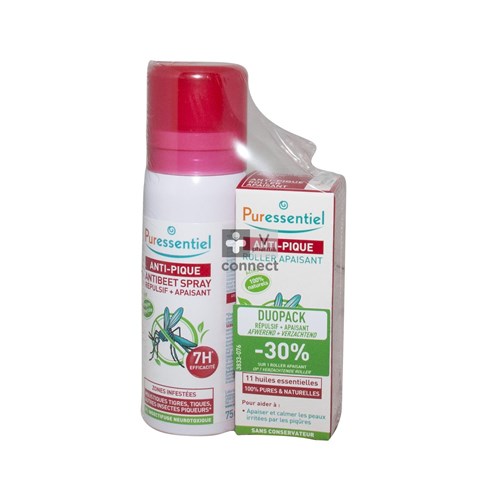 Puressentiel Anti Pique Spray 75 ml + Roller 5 ml Prix Promo