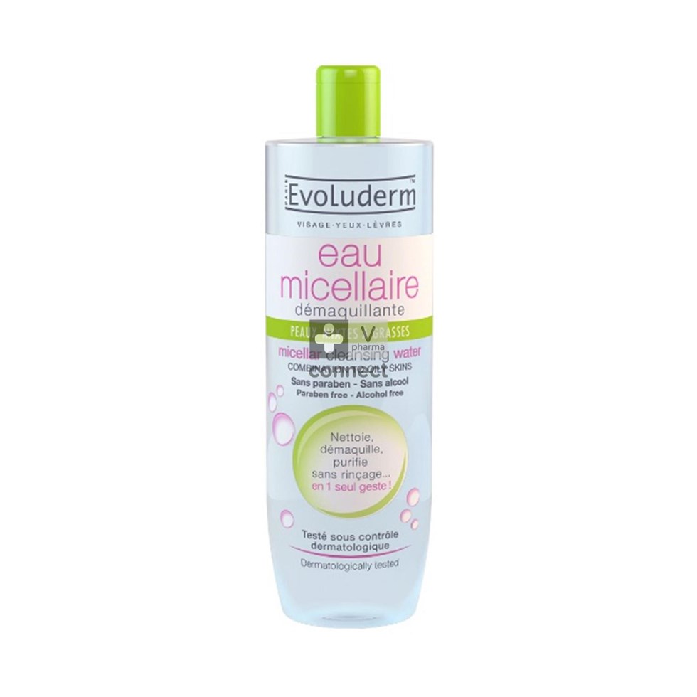 Evoluderm Eau Micellaire Peaux Mixtes à Grasses 250 ml