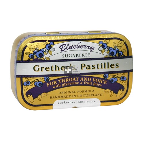 Grether's Pastilles Bosbessen zonder suiker 110 g