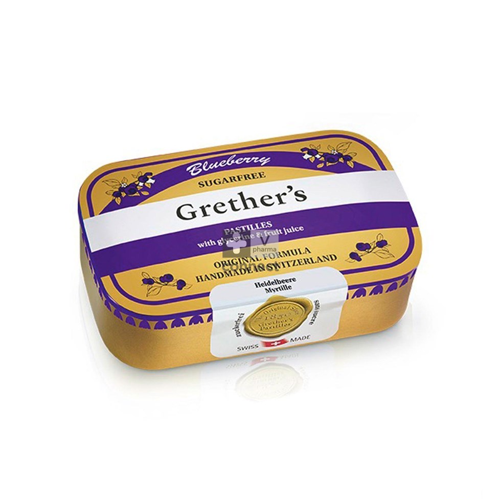Grether's Pastilles Bosbessen zonder suiker 110 g