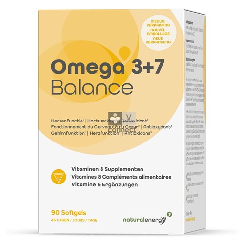 Natural Energy Omega 3+7 Balance 90 Capsules