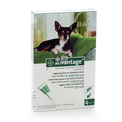 Advantage 40 Honden <4kg 4x0,4ml