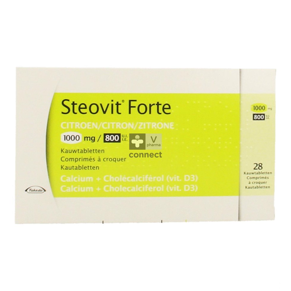 Steovit Forte 1000mg/800ie Kauwtabl 28