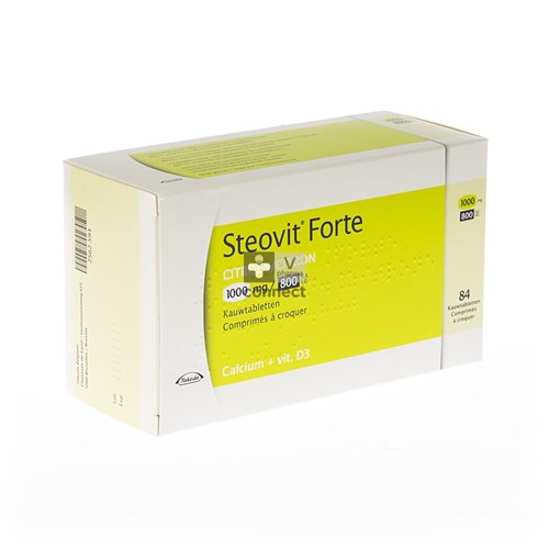 Steovit Forte 1000 mg/ 800 UI 84 Comprimés Gout Citron