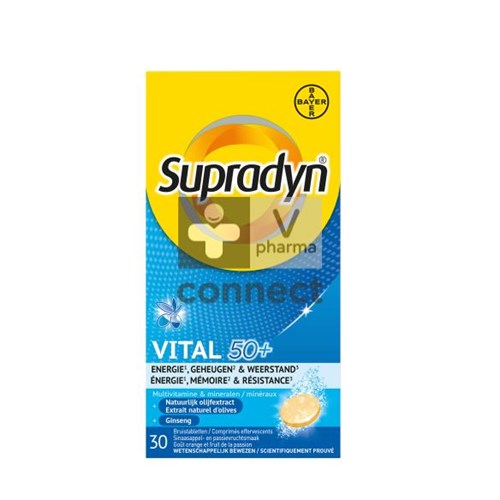 Supradyn Vital 50+ 30 Comprimés Effervescents NF