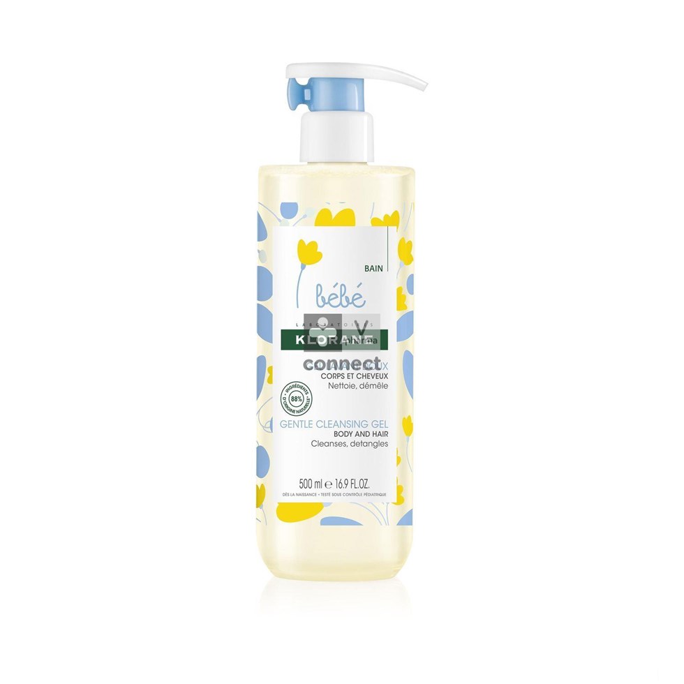 Klorane Bébé Gel Lavant Doux Corps Et Cheveux 500 ml