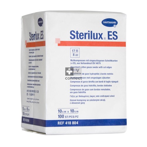 Sterilux Compresses 8 Epaisseurs 10cmx10cm 100 Pieces