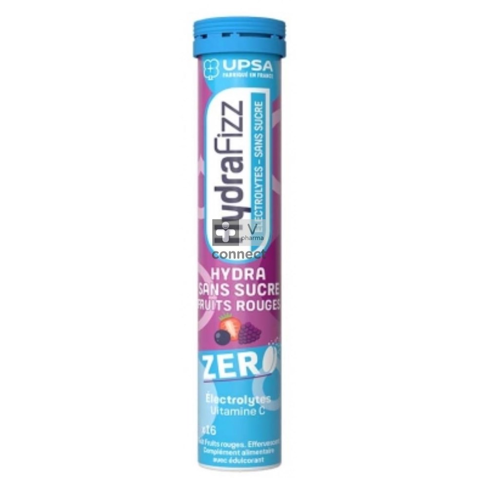 Upsa Hydrafizz Hydra Zero Red Fruit 16 Comprimés Effervescents