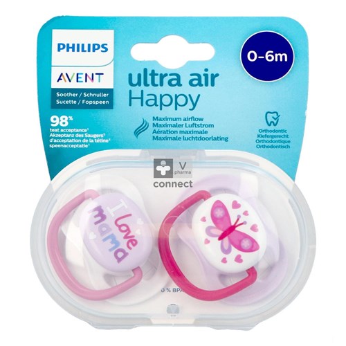 Avent Sucette 0-6 Air Happy Range Girl