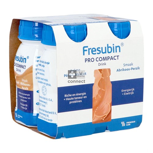 Fresubin Pro Compact Abrikoos Perzik 4x125ml