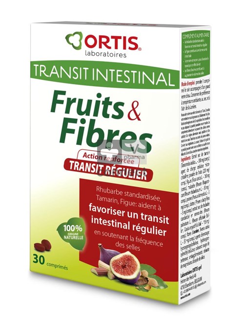 Ortis Fruits & Fibres Transit Régulier 30 Comprimés
