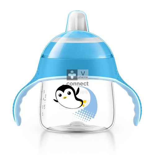 Philips Avent Lekvrije Pinguin Beker 200ml Blauw