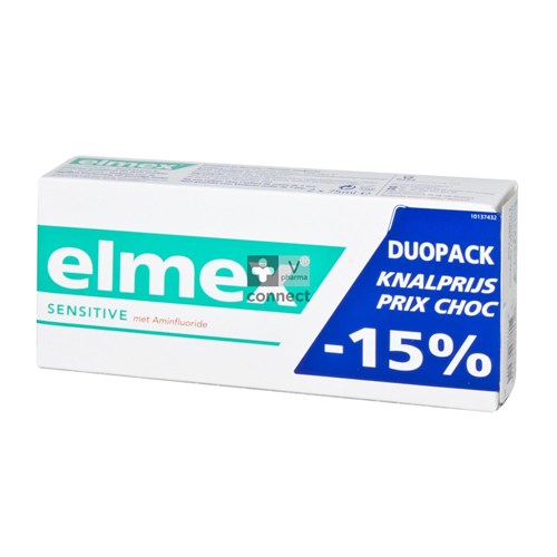 Elmex Tandp Sensitive Dubbel Pack Tube 2x75ml