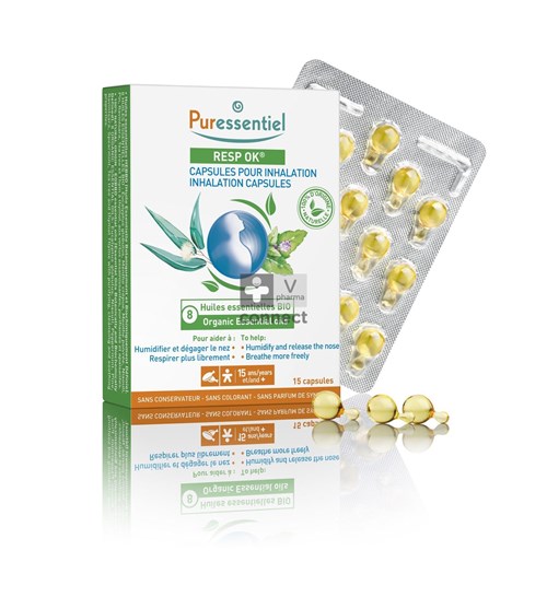 Puressentiel Ademhaling Inhalatie Caps 15