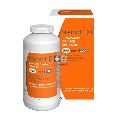 Steovit D3 Sinaas 500mg/200ie Kauwtabl 180 Flacon