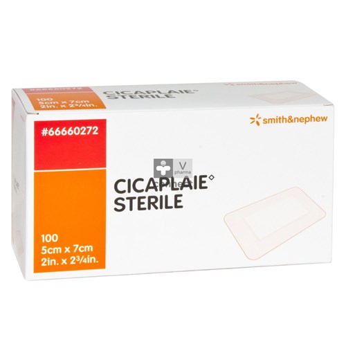 Cicaplaie Verb Steriel 5,0cmx 7cm 100 66660272