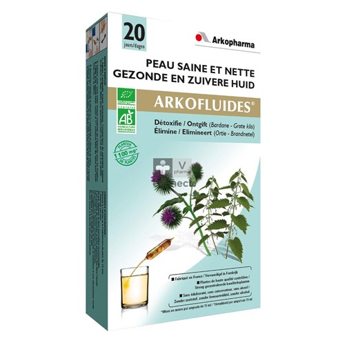 Arkofluide Peau Saine et Nette 20 Ampoules