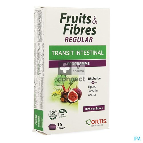 Ortis Fruits & Fibres Transit Régulier 15 Comprimés
