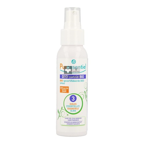 Puressentiel Déodorant Bio aux 3 Huiles Essentielles Spray 50 ml