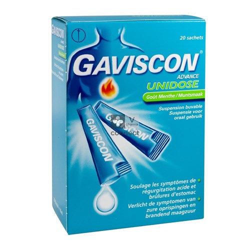 Gaviscon Advance Orale Susp. Munt Ud Zakje 20x10ml