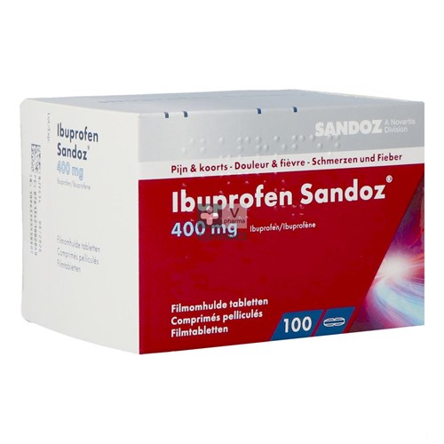 Ibuprofen Sandoz 400mg Filmomh Tabl 100