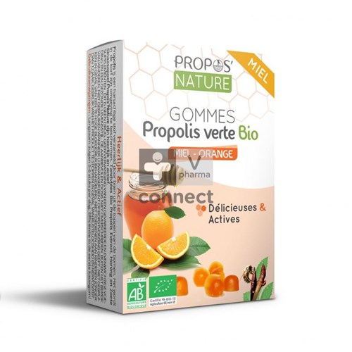Propos Nature Gomme Propolis Bio Miel Orange 45 g
