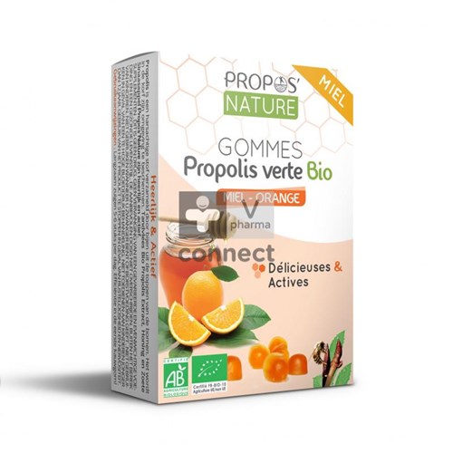 Propos Nature Gomme Propolis Bio Miel Orange 45 g