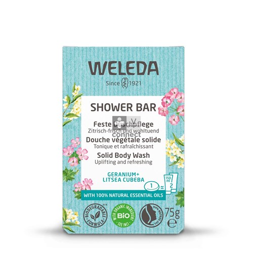 Weleda Shower Bar Geranium + Litsea Cubeba 75g