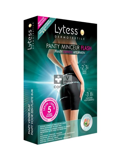 Lytess Panty Minceur Flash Ventre Plat 5 Jours Noir L/XL