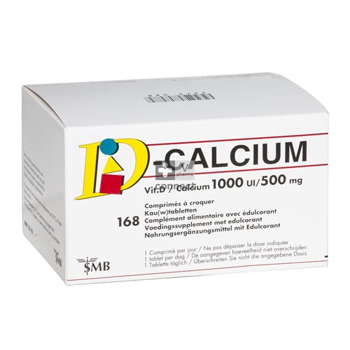 D Cure Calcium 1000 UI 500 mg 168 Comprimés A Croquer