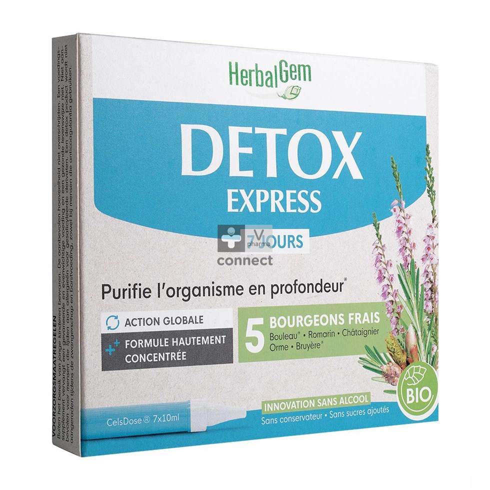 Herbalgem Detox Express Monodosissen 7x10ml