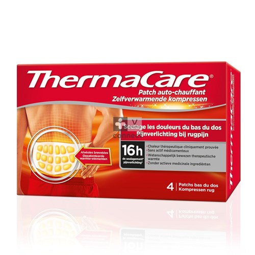 Thermacare Compresse Chauffante Dos 2 x 2 Pièces Prix Promo