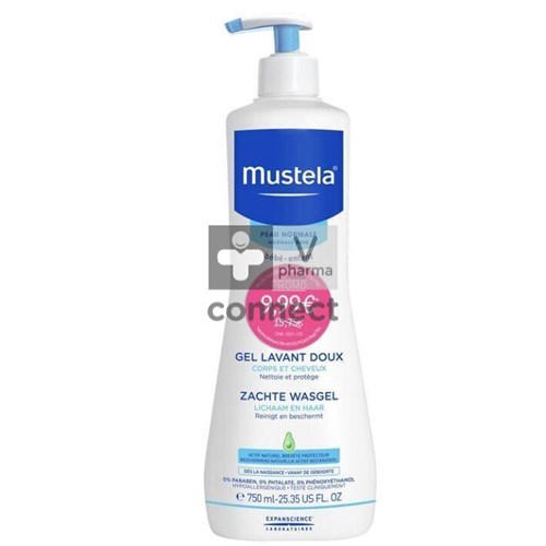 Mustela Baby Zachte wasgel 750 ml Promoprijs