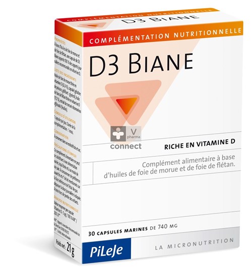 Pileje D3 Biane 30 Capsules