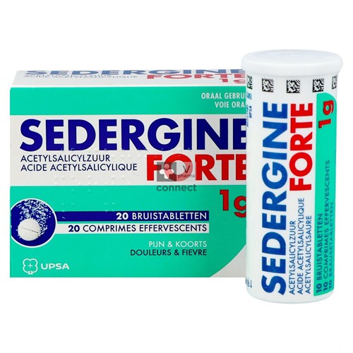 Sedergine Forte 1 g 20 bruistabletten