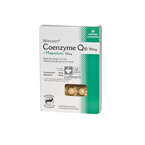 Coenzyme Q10 (30 mg) + Magnesium (150 mg) 30 Comprimés