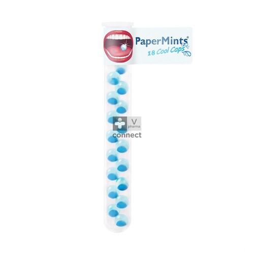 Papermints Coolcaps Menthe Perles Tube 18 Pièces