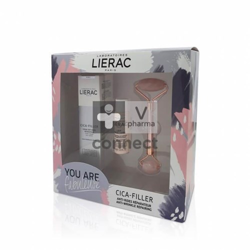 Lierac Coffret Cica Filler Crème 40 ml + Lait Démaquillant Micellaire 30 ml + Roller de Jade Offert